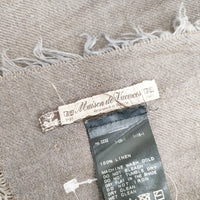 Maison de Vacances 大判 リネン 定価37400円 アパルトモン取扱い ストール グレージュ レディース メゾンドバカンス【中古】5-0726M◎