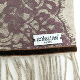 solstiss ソルティス リバーレース カシミヤストール マフラー ストール パ＾プル ベージュ レディース【中古】5-1128T◎