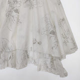 Sita murt スペイン製 コットン ボタニカル ロングスカート ホワイト レディース シタムル【中古】5-0807M∞