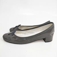 repetto エナメル パテント CENDRILLON パンプス サイズ38 1/2 バレエシューズ グレー レディース レペット【中古】5-0904G◎