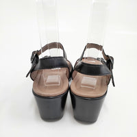 dansko JOANIE FULL GRAIN ストラップ サイズ37 サンダル ブラック レディース ダンスコ【中古】5-0726S◎