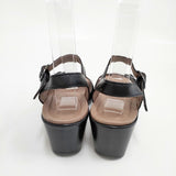 dansko JOANIE FULL GRAIN ストラップ サイズ37 サンダル ブラック レディース ダンスコ【中古】5-0726S◎