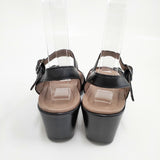 dansko JOANIE FULL GRAIN ストラップ サイズ37 サンダル ブラック レディース ダンスコ【中古】5-0726S◎