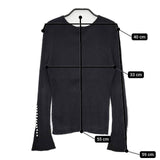 IENA パールボタンプルオーバー ウールリブ セーター ニット ブラック レディース イエナ【中古】5-1019T∞