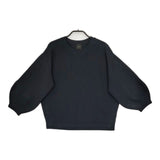 Spick and Span ストレッチボリュームスリーブプルオーバー コットン混　 ニット 濃紺 ネイビー レディース スピックアンドスパン【中古】5-0807M∞