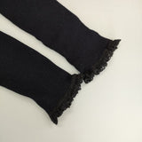 IENA ファインウールレースツキハイネックリブプルオーバー セーター ニット 21AW ネイビー レディース イエナ【中古】5-1019T∞