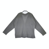 組曲 パールボタン配色フリルツイン セット カーディガン アンサンブル グレー レディース クミキョク【中古】5-0807M∞