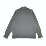 組曲 パールボタン配色フリルツイン セット カーディガン アンサンブル グレー レディース クミキョク【中古】5-0807M∞