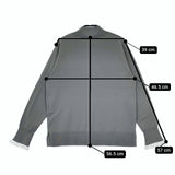 組曲 パールボタン配色フリルツイン セット カーディガン アンサンブル グレー レディース クミキョク【中古】5-0807M∞