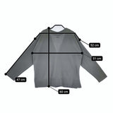 組曲 パールボタン配色フリルツイン セット カーディガン アンサンブル グレー レディース クミキョク【中古】5-0807M∞