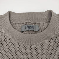Simplicite 透かし編み メッシュプルオーバー セーター ニット ブラウン レディース シンプリシテェ【中古】5-0807M∞