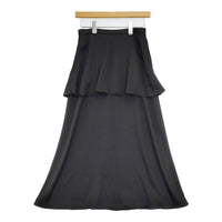 IENA ペプラムティアードスカート サイズ38 定価16500円 24060900816040 ロングスカート 24AW ブラック レディース イエナ【中古】5-0614M♪