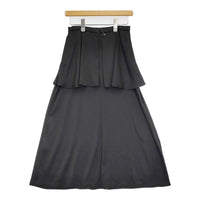 IENA ペプラムティアードスカート サイズ38 定価16500円 24060900816040 ロングスカート 24AW ブラック レディース イエナ【中古】5-0614M♪