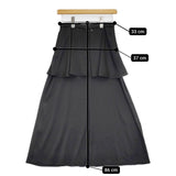 IENA ペプラムティアードスカート サイズ38 定価16500円 24060900816040 ロングスカート 24AW ブラック レディース イエナ【中古】5-0614M♪