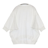 sirenemermaid ガーゼ裏毛ビッグシルエット7分袖トレーナー スウェット オフホワイト レディース シレーヌマーメイド【中古】5-0807M∞