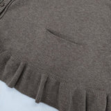 tumugu TK25101 ランダムリブニット 2way ノースリーブ ベスト ベージュ レディース ツムグ【中古】5-1204M∞