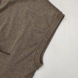 tumugu TK25101 ランダムリブニット 2way ノースリーブ ベスト ベージュ レディース ツムグ【中古】5-1204M∞