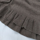 tumugu TK25101 ランダムリブニット 2way ノースリーブ ベスト ベージュ レディース ツムグ【中古】5-1204M∞