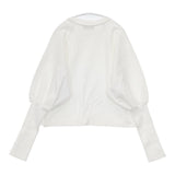 Maglia Plus 裏起毛ポンチ パフスリーブプルオーバー スウェット オフホワイト レディース マリアプラス【中古】5-1019T∞