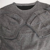 Ehre style エーレ スタイル ぽわん袖 バックリボンニット セーター ニット グレー レディース【中古】5-1019T∞