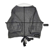 Ehre style エーレ スタイル ぽわん袖 バックリボンニット セーター ニット グレー レディース【中古】5-1019T∞