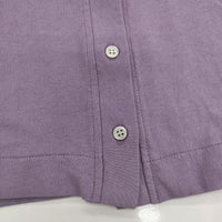 plaisir du sabbatum コットン Vネック カーディガン パープル レディース プレジールデュサバタム【中古】5-0807M∞