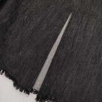 audrey and john wad サイドプリーツデニムロングスカート ロングスカート ブラック レディース オードリーアンドジョンワッド【中古】5-0911M∞