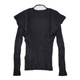 COTORICA コトリカ フリル リブ セーター ニット ブラック レディース【中古】5-1019T∞