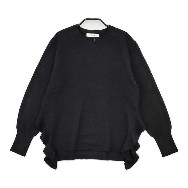 La TOTALITE ミラノリブサイドフリルプルオーバー セーター ニット 22AW ブラック レディース ラトータリテ【中古】5-0907M∞