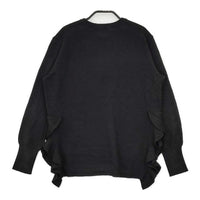 La TOTALITE ミラノリブサイドフリルプルオーバー セーター ニット 22AW ブラック レディース ラトータリテ【中古】5-0907M∞