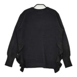 La TOTALITE ミラノリブサイドフリルプルオーバー セーター ニット 22AW ブラック レディース ラトータリテ【中古】5-0907M∞