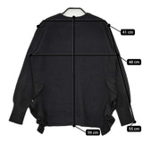 La TOTALITE ミラノリブサイドフリルプルオーバー セーター ニット 22AW ブラック レディース ラトータリテ【中古】5-0907M∞