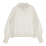 le coeur blanc バックパールエリニットプルオーバー セーター ニット ホワイト レディース ルクールブラン【中古】5-0907M∞