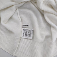 le coeur blanc バックパールエリニットプルオーバー セーター ニット ホワイト レディース ルクールブラン【中古】5-0907M∞