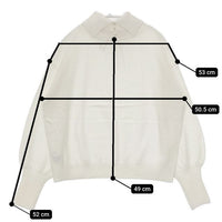 le coeur blanc バックパールエリニットプルオーバー セーター ニット ホワイト レディース ルクールブラン【中古】5-0907M∞