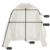 le coeur blanc バックパールエリニットプルオーバー セーター ニット ホワイト レディース ルクールブラン【中古】5-0907M∞
