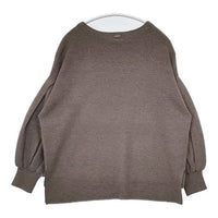 Jines 袖プリーツリブ セーター ニット ブラウン レディース ジネス【中古】5-0907T∞