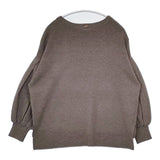 Jines 袖プリーツリブ セーター ニット ブラウン レディース ジネス【中古】5-0907T∞