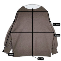 Jines 袖プリーツリブ セーター ニット ブラウン レディース ジネス【中古】5-0907T∞
