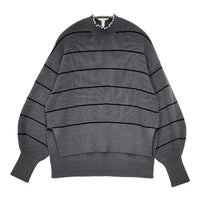 JOURNAL STANDARD L'essage パール畦プルオーバー セーター ニット 24AW グレー レディース ジャーナルスタンダードレサージュ【中古】5-0820T∞