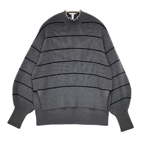JOURNAL STANDARD L'essage パール畦プルオーバー セーター ニット 24AW グレー レディース ジャーナルスタンダードレサージュ【中古】5-0820T∞