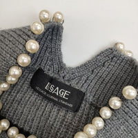 JOURNAL STANDARD L'essage パール畦プルオーバー セーター ニット 24AW グレー レディース ジャーナルスタンダードレサージュ【中古】5-0820T∞