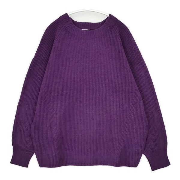 SHIPS any AQUA カシミヤ ミックス ハイネック ニット 定価13970円 セーター ニット パープル レディース シップスエニィ【中古】5-0907T∞