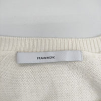 FRAMeWORK ミドルゲージ天竺ヘンリープルオーバー ウール セーター ニット 24AW ホワイト レディース フレームワーク【中古】5-0820T∞