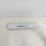 FRAMeWORK ミドルゲージ天竺ヘンリープルオーバー ウール セーター ニット 24AW ホワイト レディース フレームワーク【中古】5-0820T∞