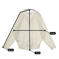 FRAMeWORK ミドルゲージ天竺ヘンリープルオーバー ウール セーター ニット 24AW ホワイト レディース フレームワーク【中古】5-0820T∞