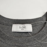 SLOBE IENA ファースリーブプルオーバー 定価14300円 セーター ニット 24AW グレー レディース スローブイエナ【中古】5-0820T∞