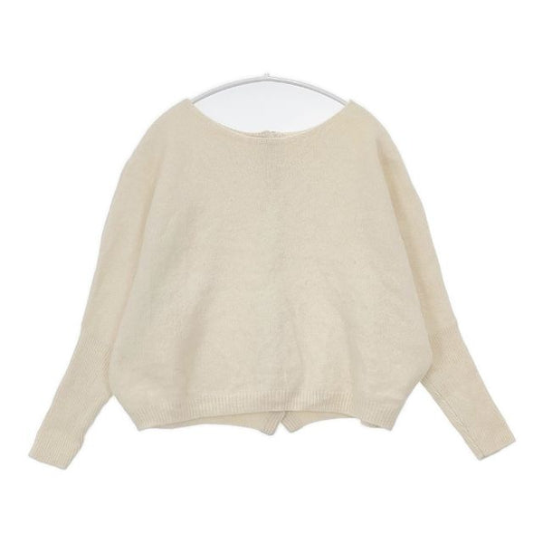 BEARDSLEY FOXウール後ろボタンニット セーター ニット アイボリー レディース ビアズリー【中古】5-0907T∞