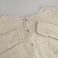 BEARDSLEY FOXウール後ろボタンニット セーター ニット アイボリー レディース ビアズリー【中古】5-0907T∞