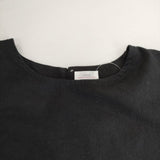 ina 袖口タックプルオーバー コットン ブラウス シャツ ブラック レディース イナ【中古】5-0907T∞
